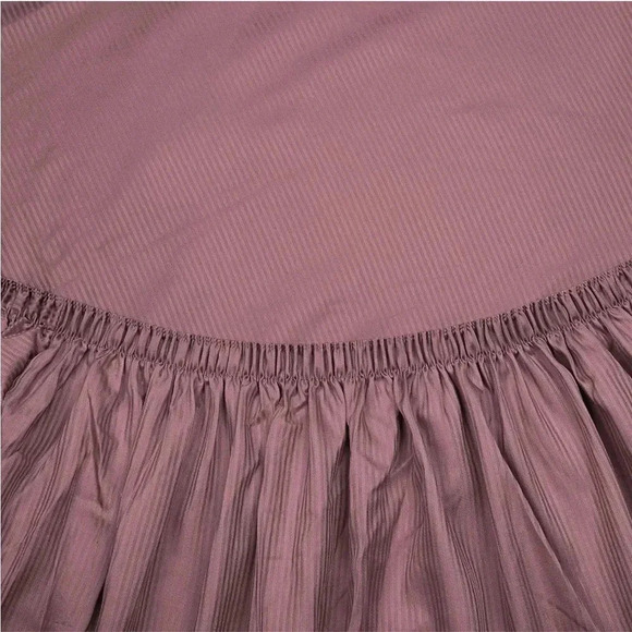 Trident Twin Sheet Set 300 TC Sateen Stripes Dark Pink Twin Size New - Picture 4 of 10
